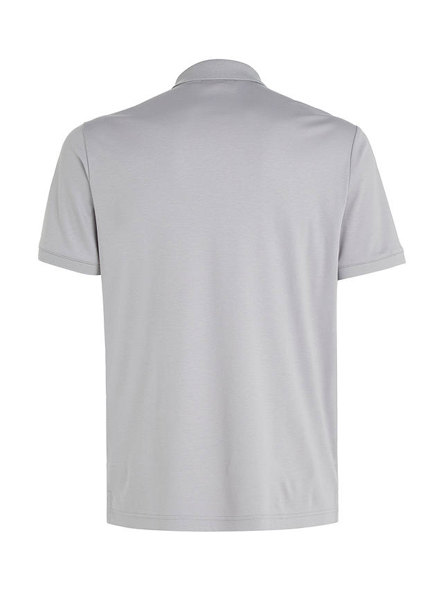 Calvin Klein Slim Cotton Polo Shirt, Silver