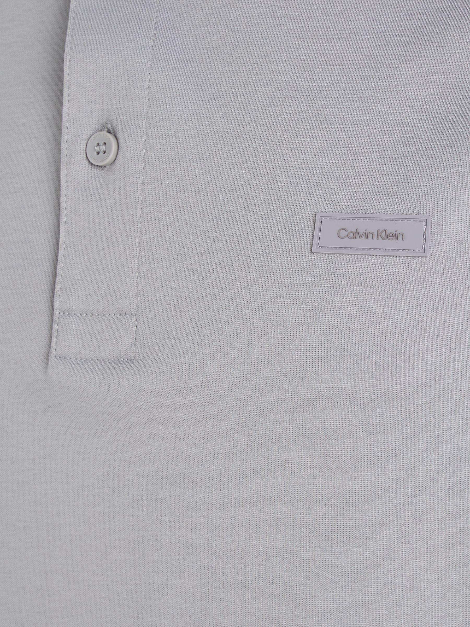 Buy Calvin Klein Slim Cotton Polo Shirt, Silver Online at johnlewis.com