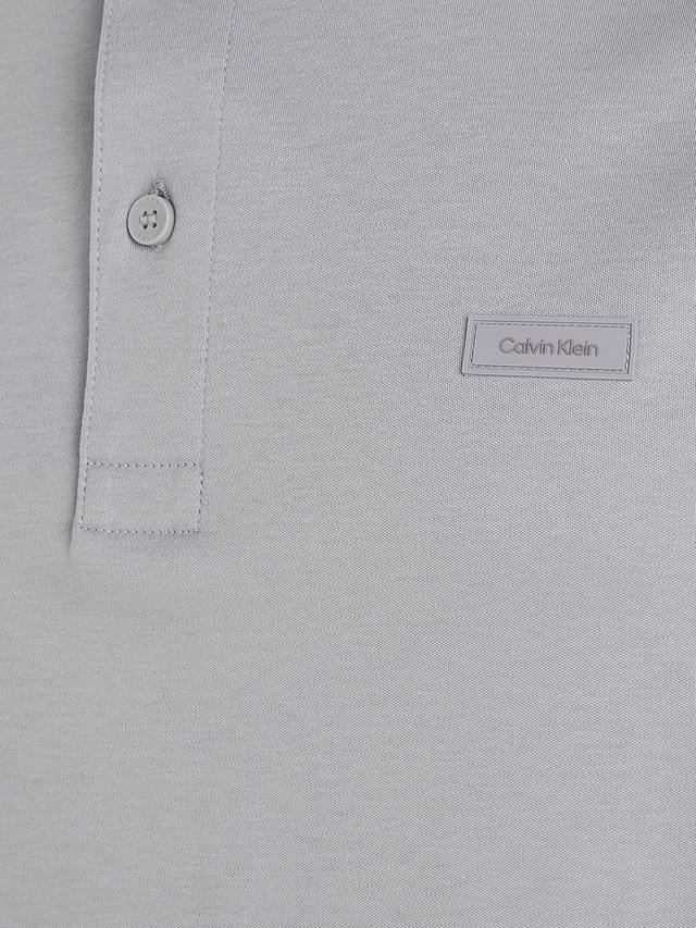Calvin Klein Slim Cotton Polo Shirt, Silver