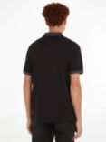Calvin Klein Heather Placket Short Sleeve Polo Shirt, Black, Black