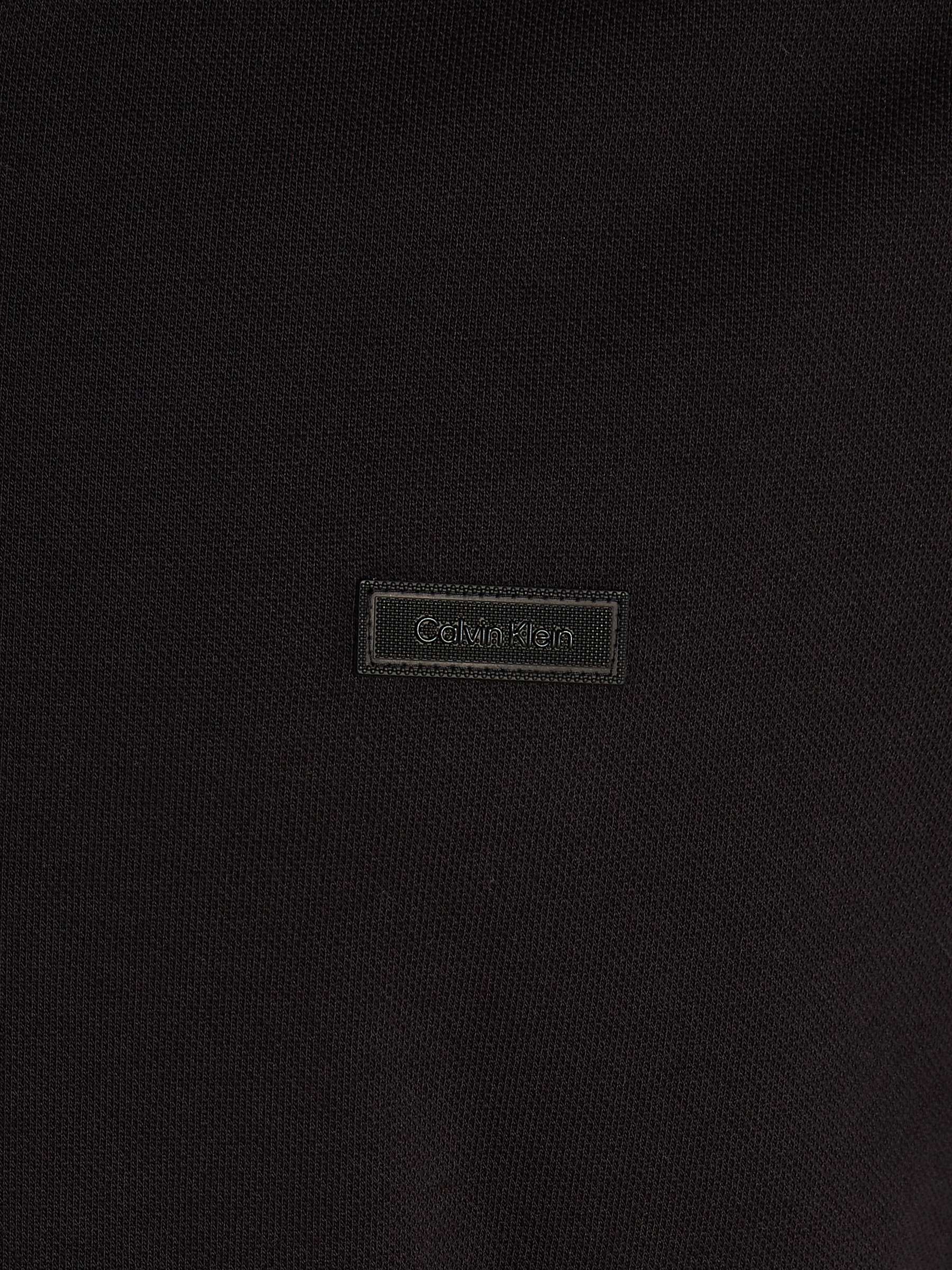 Buy Calvin Klein Heather Placket Short Sleeve Polo Shirt, Black Online at johnlewis.com