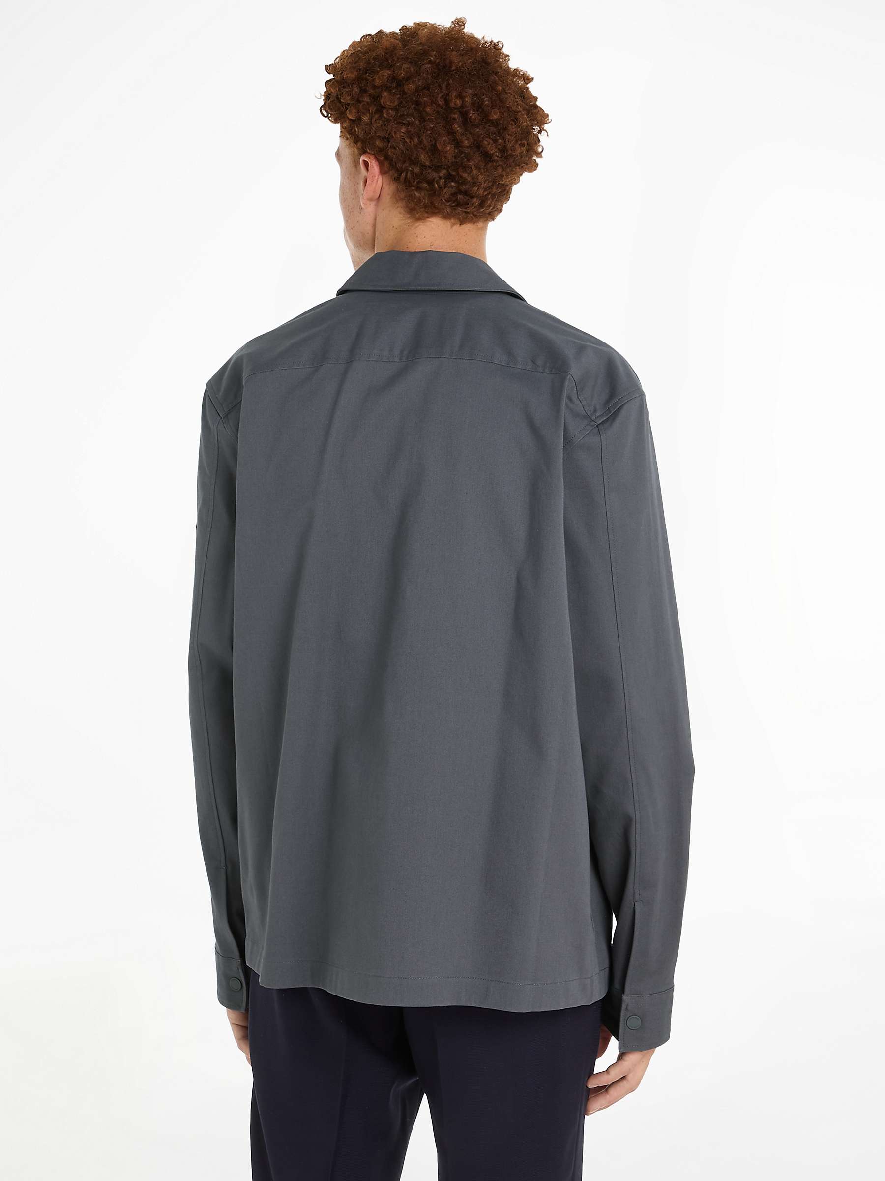Buy Calvin Klein Modern Twill Overshirt, Grey Online at johnlewis.com