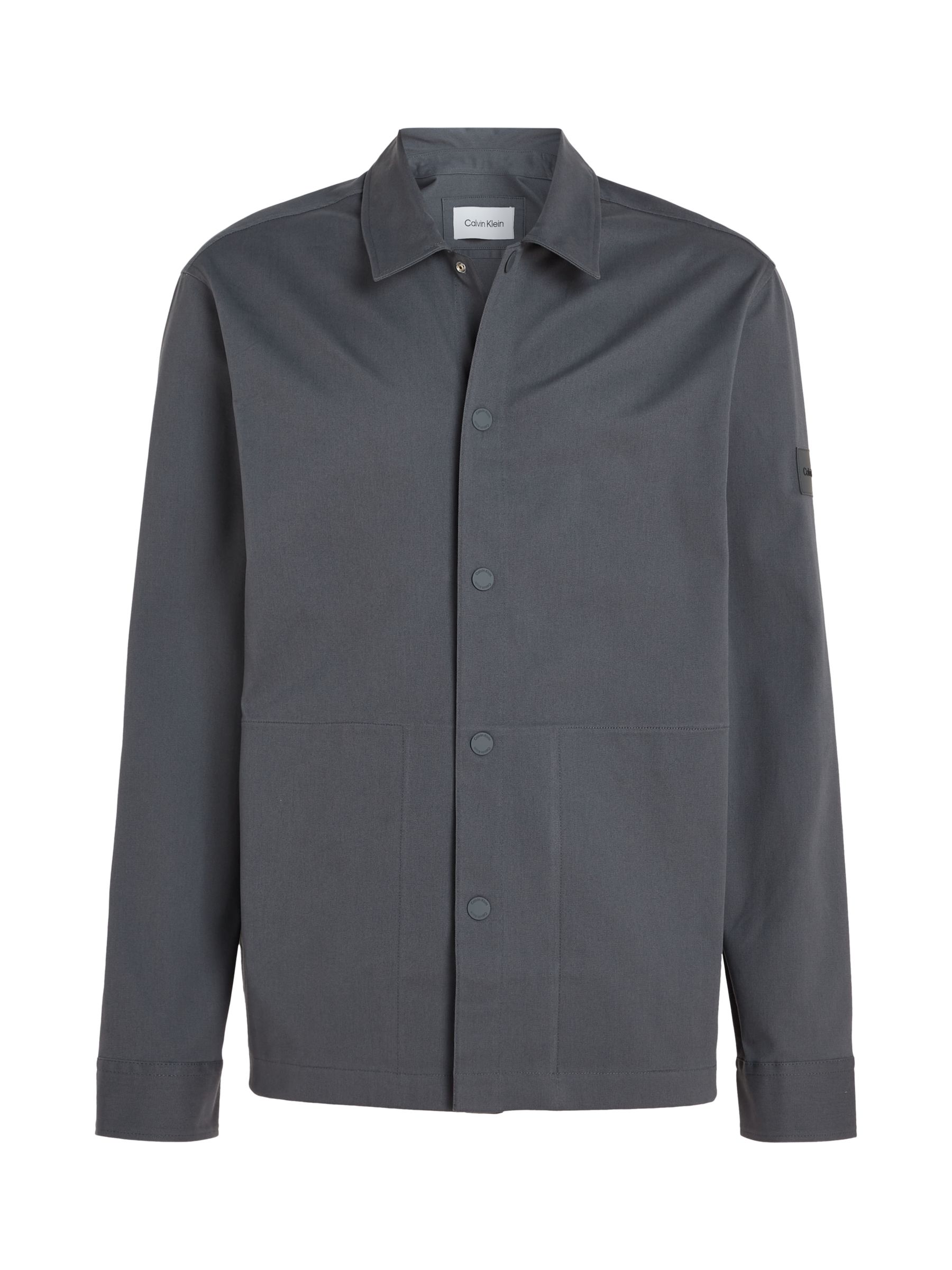 Calvin Klein Modern Twill Overshirt, Grey, L