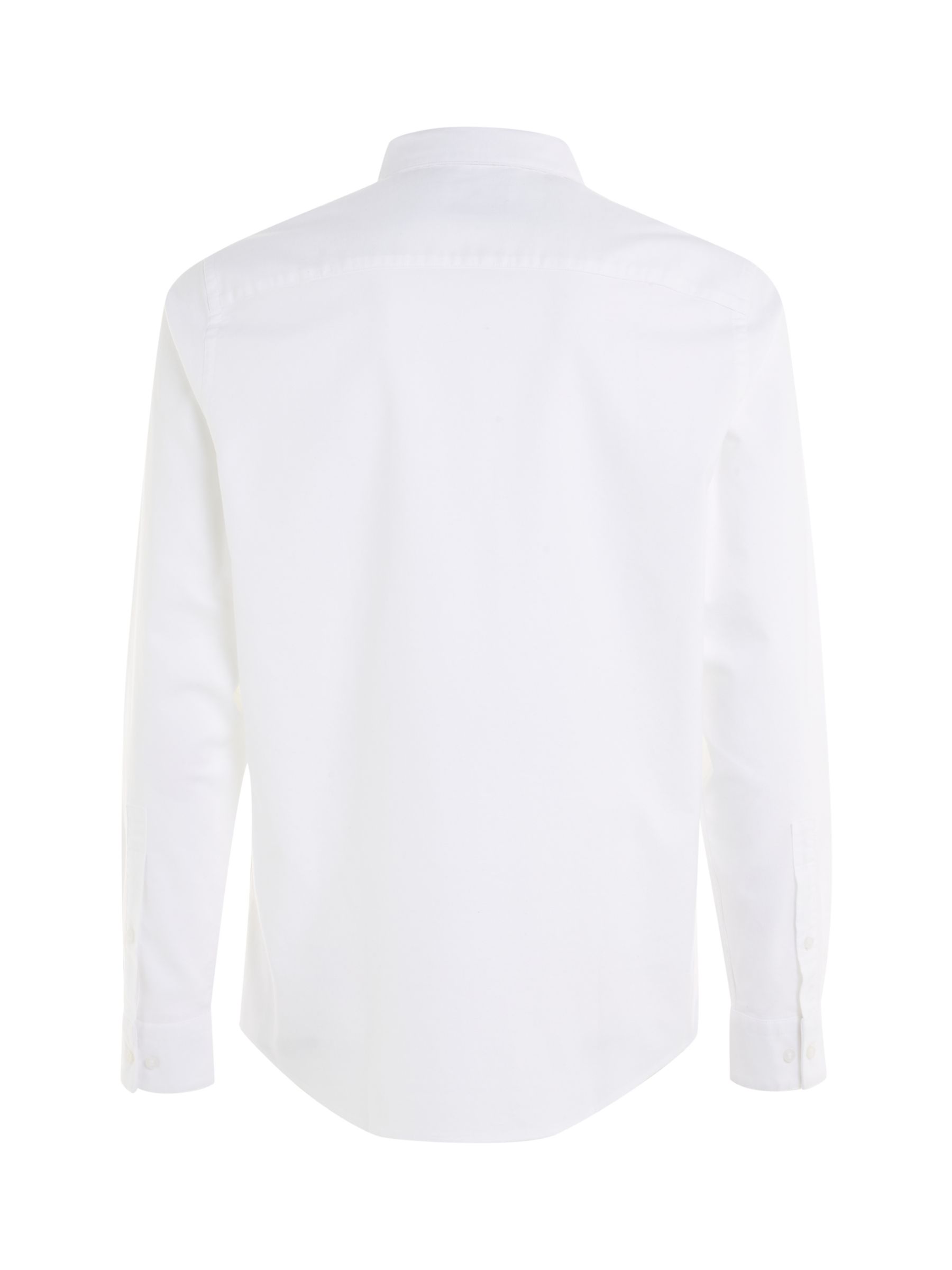 Calvin Klein Stretch Oxford Long Sleeve Shirt, White at John Lewis ...