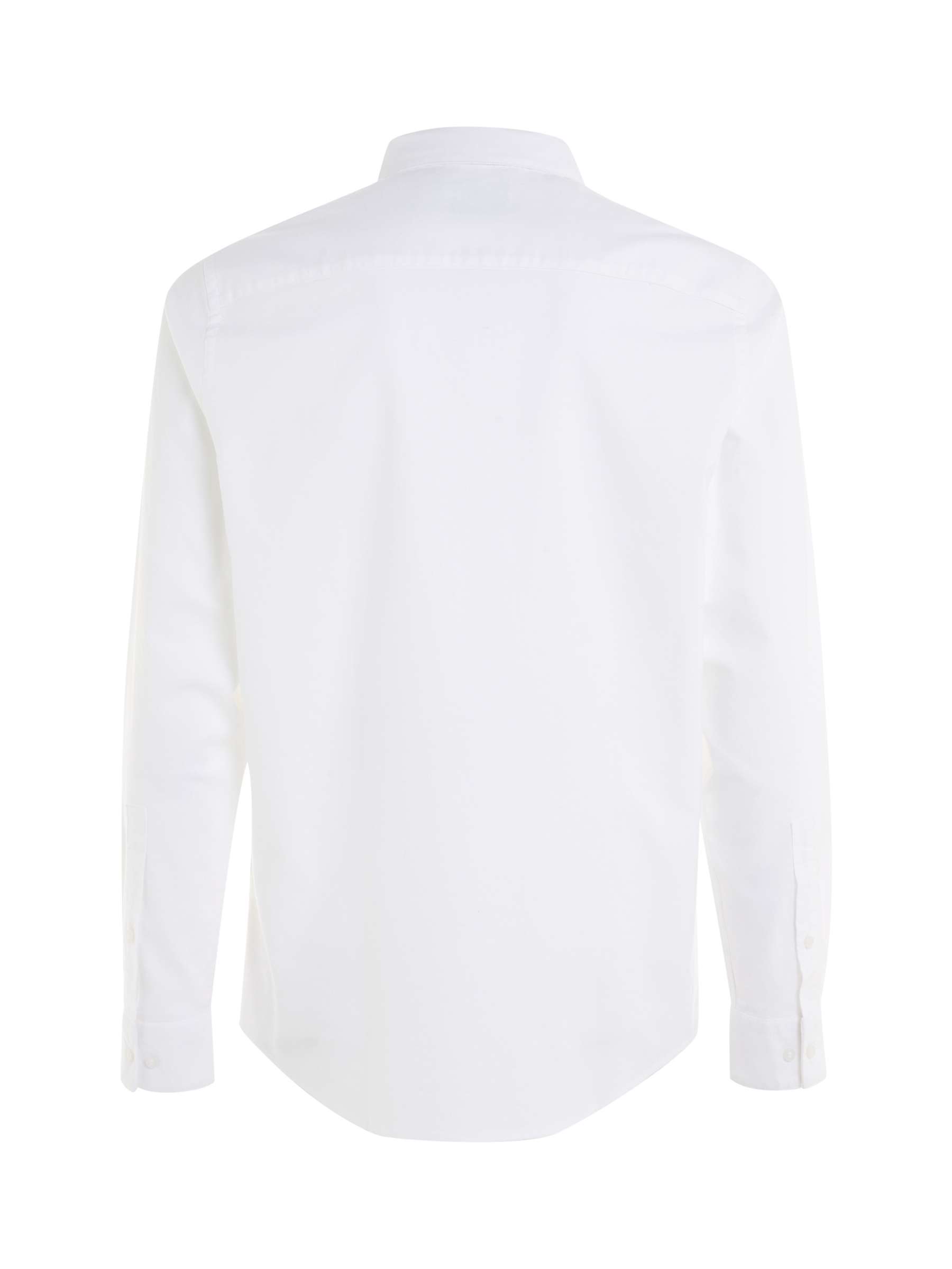 Buy Calvin Klein Stretch Oxford Long Sleeve Shirt, White Online at johnlewis.com