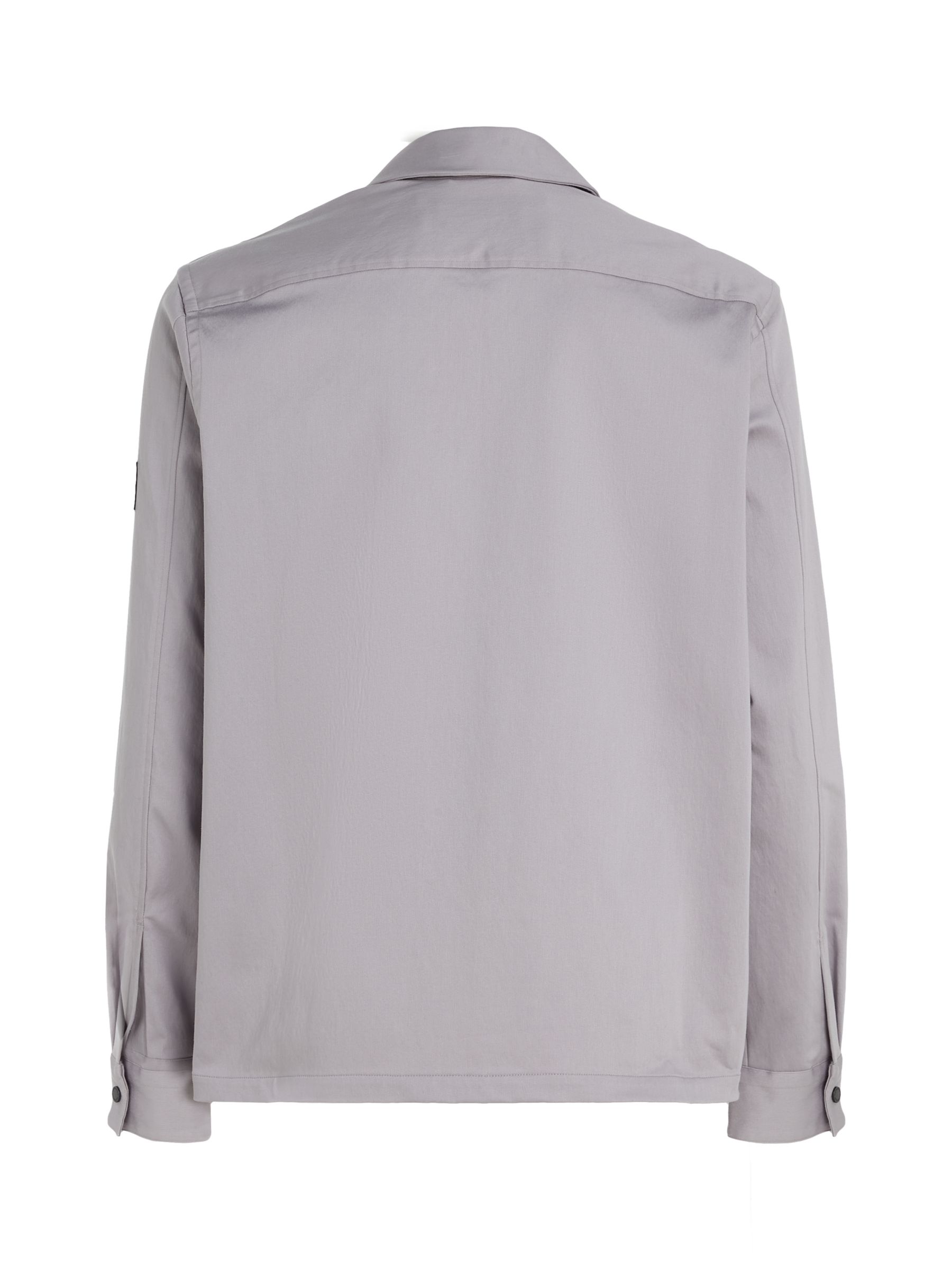 Calvin Klein 3D Pocket Overshirt, Silver, L