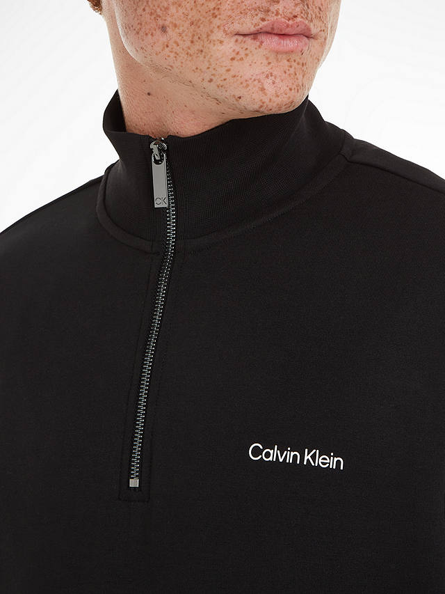 Calvin Klein Micro Half Zip Jumper, Black
