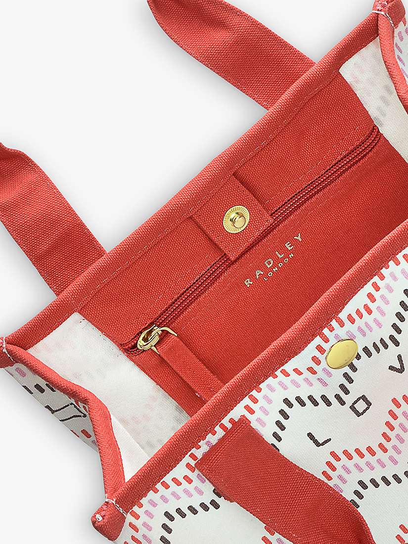 Buy Radley Fair Isle Print Small Open Top Grab bag, Chalk/Multi Online at johnlewis.com