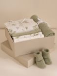 Truly Baby Cotton Knitted Booties, Sage