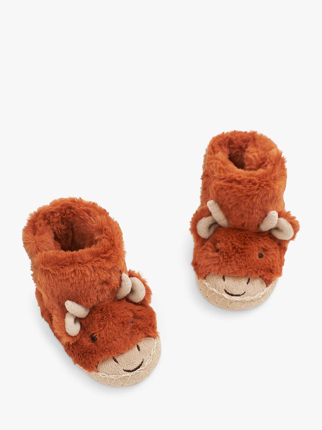 Buy JoJo Maman Bébé Kids' Cow Slipper Boots, Orange Online at johnlewis.com