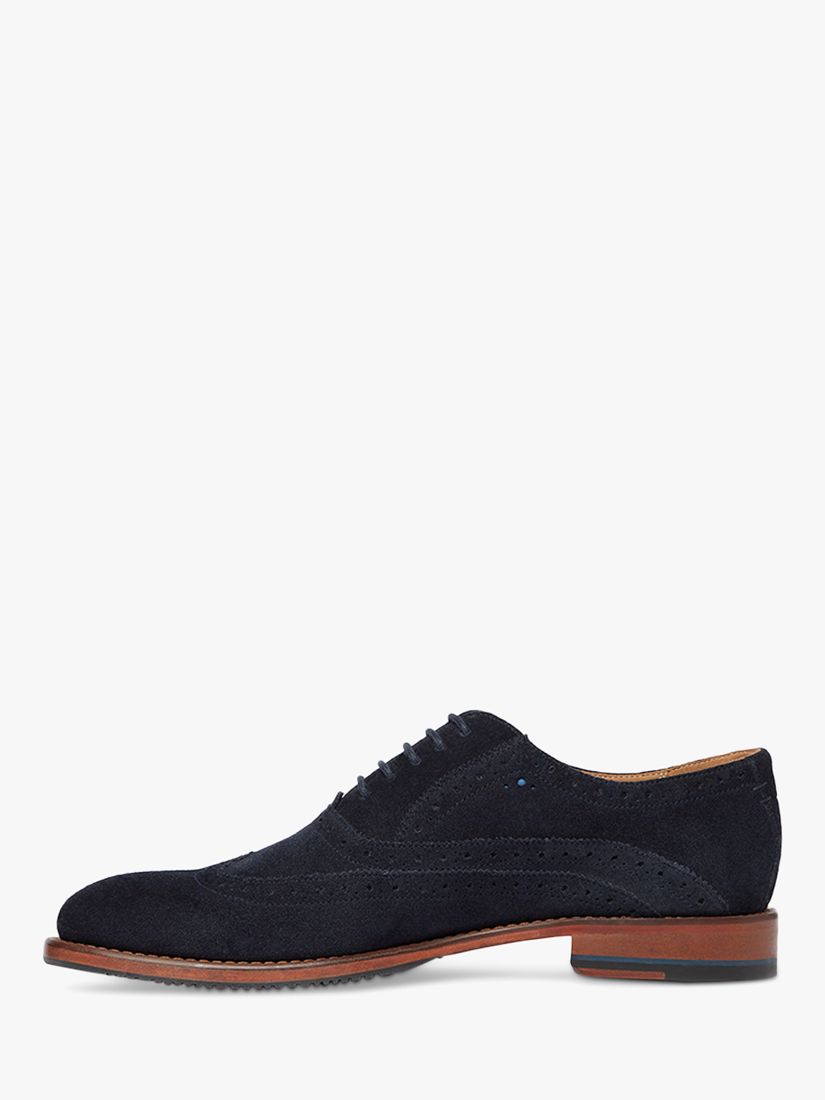 Oliver Sweeney Ledwell Suede Oxford Wing Tip Brogue, Navy at John Lewis ...