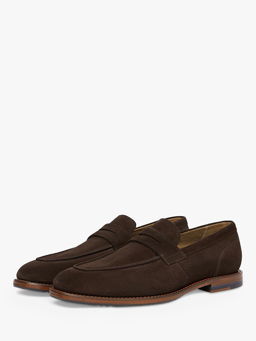 Oliver Sweeney Buckland Suede Loafers, Chocolate at John Lewis & Partners