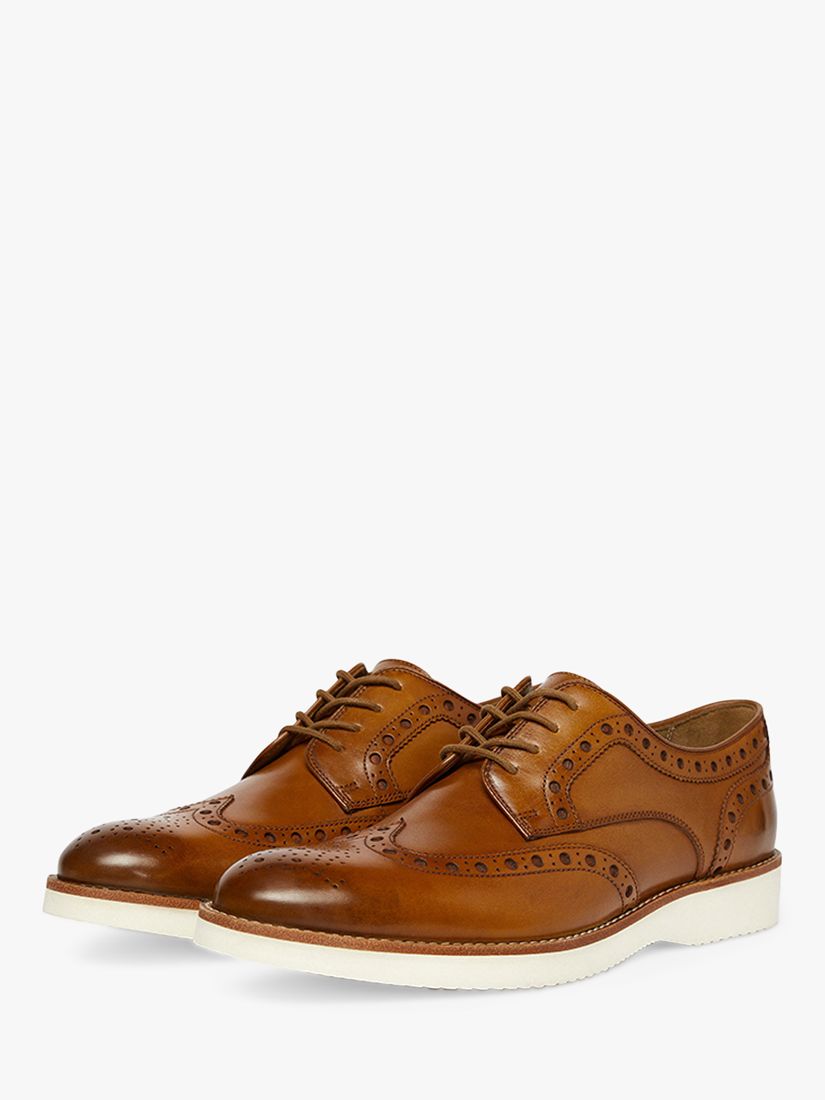 Buy Oliver Sweeney Baberton Leather Brogue Derby Shoes, Light Tan Online at johnlewis.com