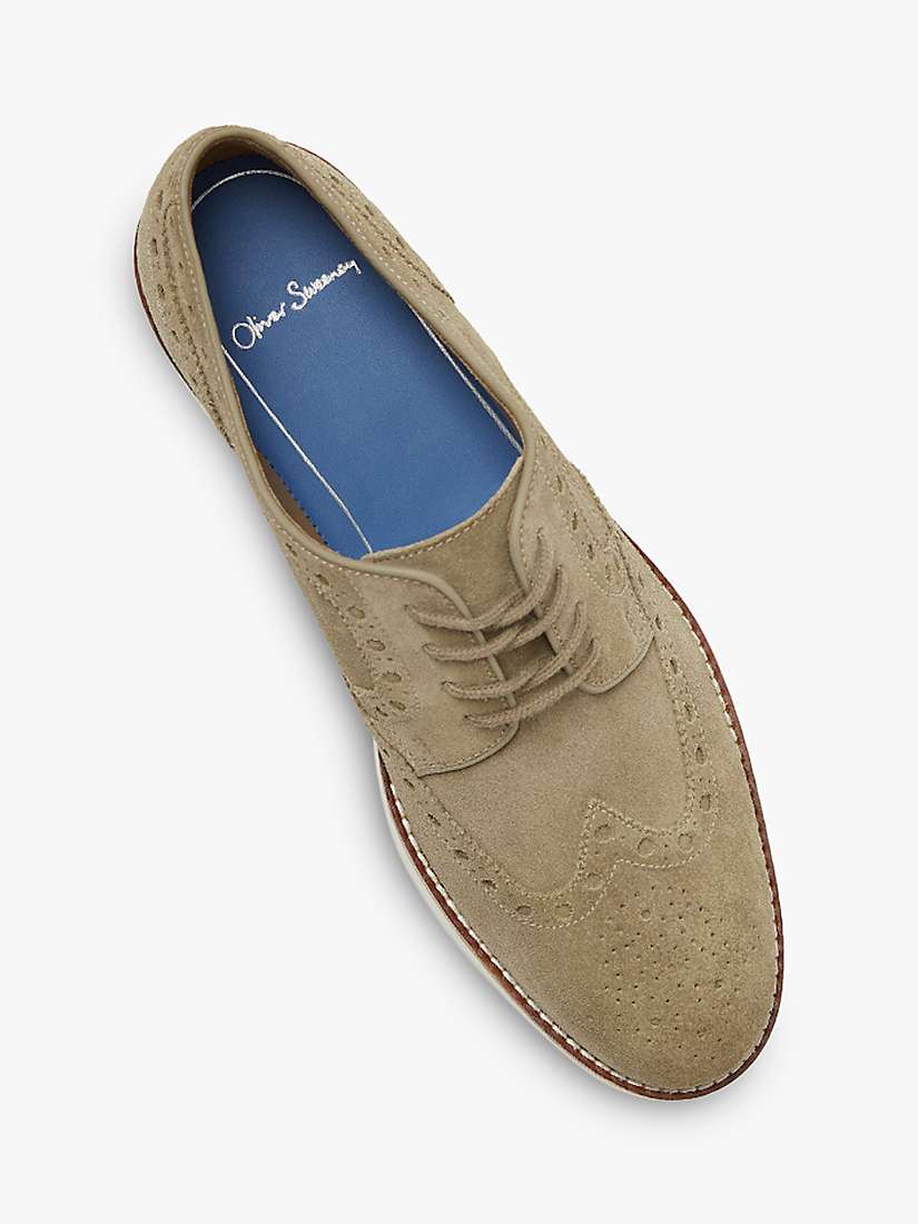 Buy Oliver Sweeney Baberton Suede Casual Brogues, Stone Online at johnlewis.com