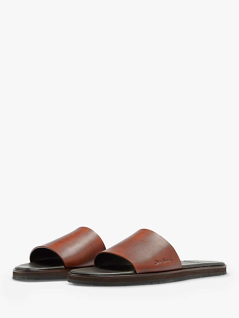 Buy Oliver Sweeney Blythe Leather Slide Sandals, Tan Online at johnlewis.com