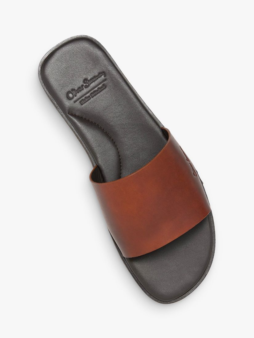 Buy Oliver Sweeney Blythe Leather Slide Sandals, Tan Online at johnlewis.com