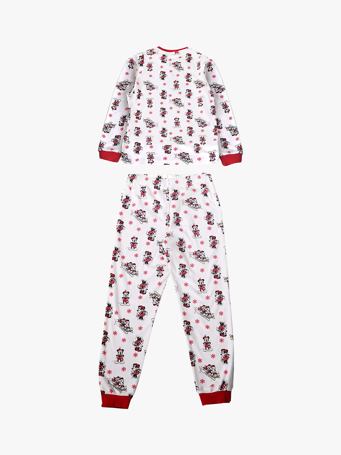 Buy Brand Threads Boys' Mickey Mouse & Friends Christmas Fleece Pyjamas, Cream Online at johnlewis.com