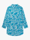 myza Tiger and Floral Organic Cotton Nightshirt, Blue