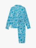 myza Tiger and Floral Organic Cotton Pyjamas, Blue