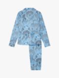myza Favourite Travel Organic Cotton Pyjamas, Blue