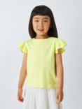 John Lewis Kids Floral/Spot/Plain Ruffle Sleeve T-Shirts, Pack of 3, Multi