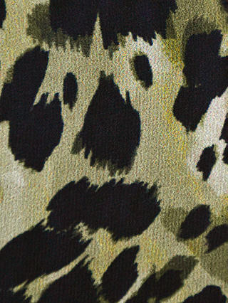 Ro&Zo Petite Leopard Print V-Neck Midi Dress, Multi