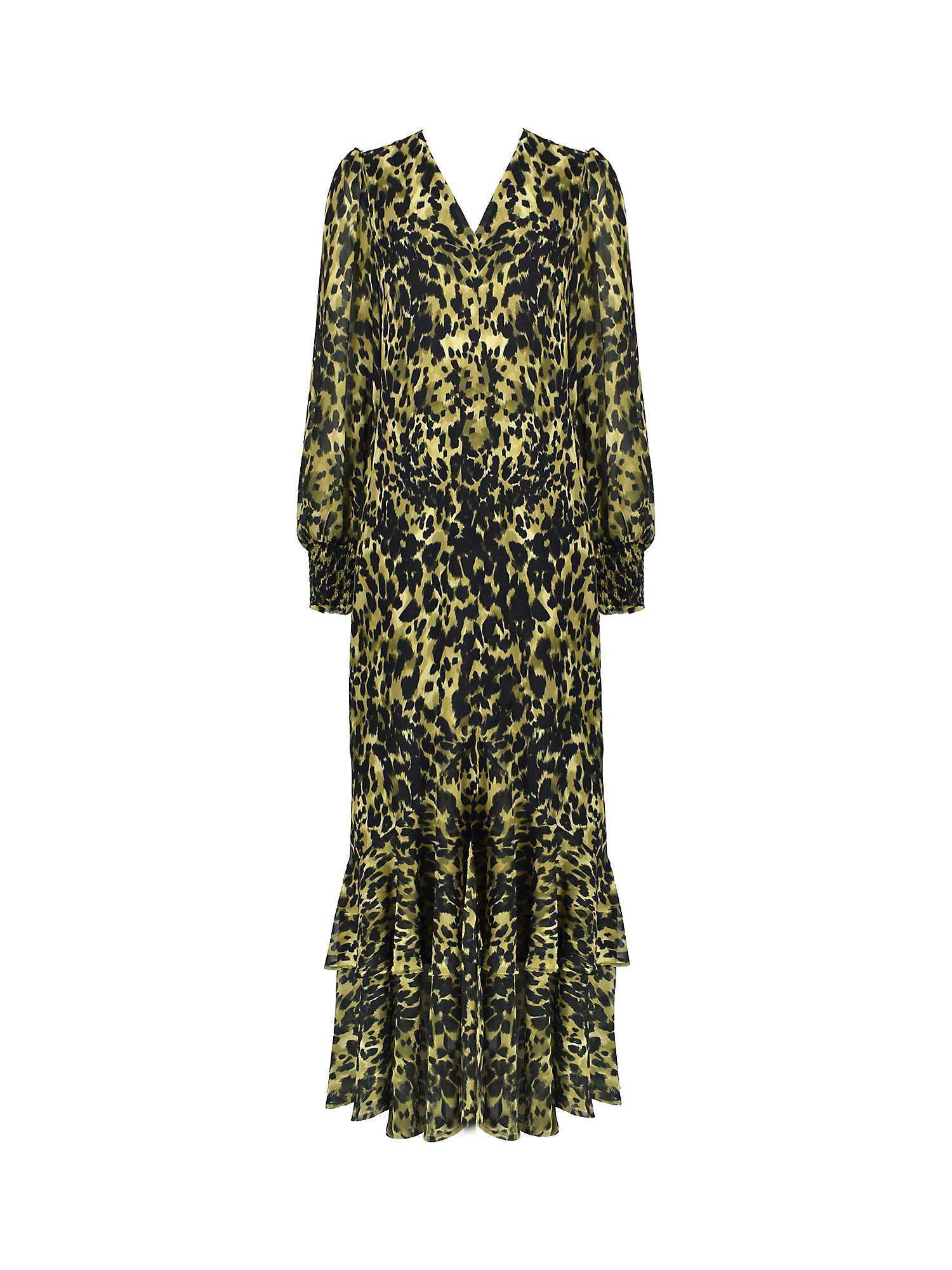 Buy Ro&Zo Petite Leopard Print V-Neck Midi Dress, Multi Online at johnlewis.com