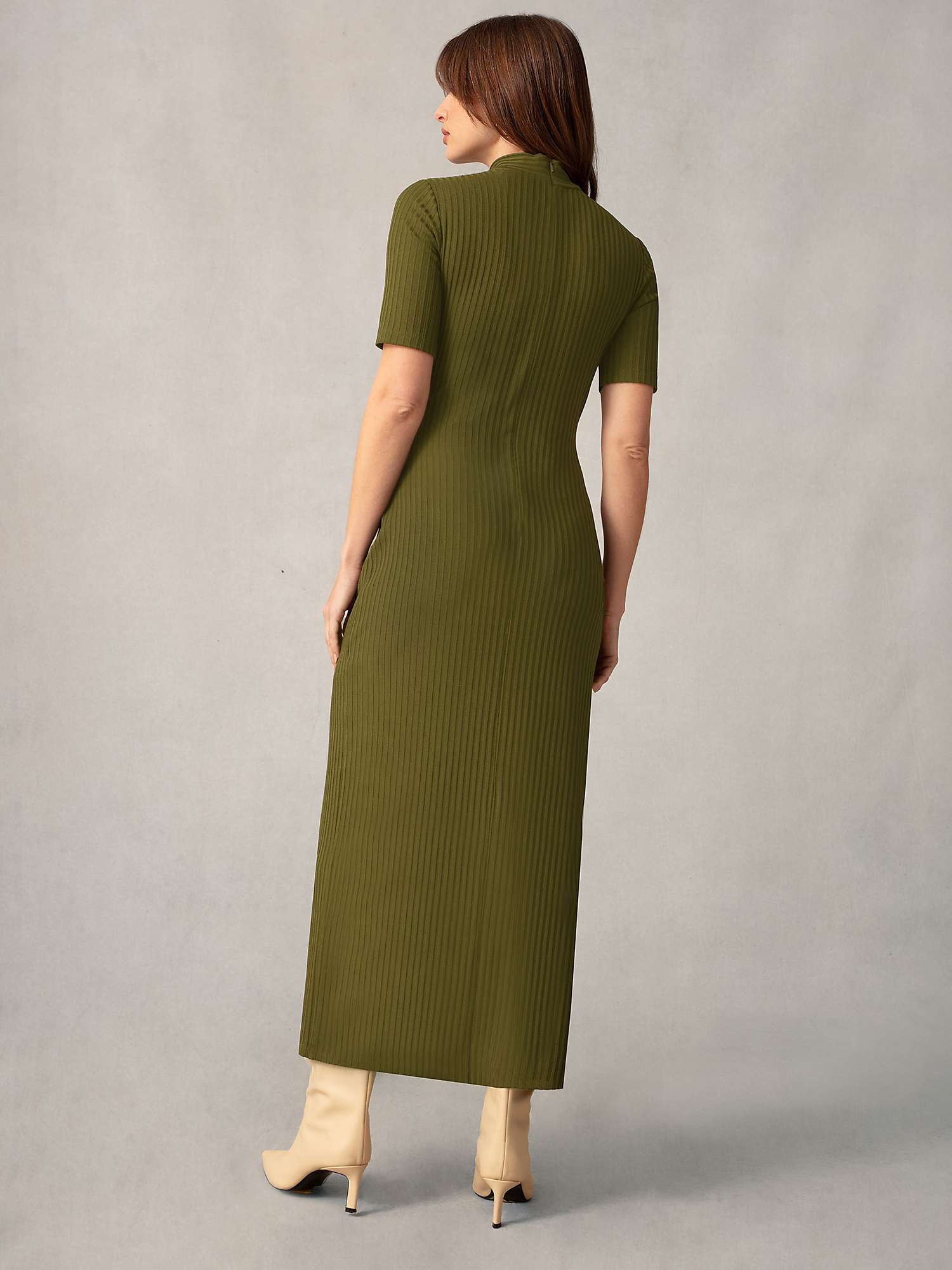Buy Ro&Zo Ribbed Button Detail Split Front Dress Online at johnlewis.com