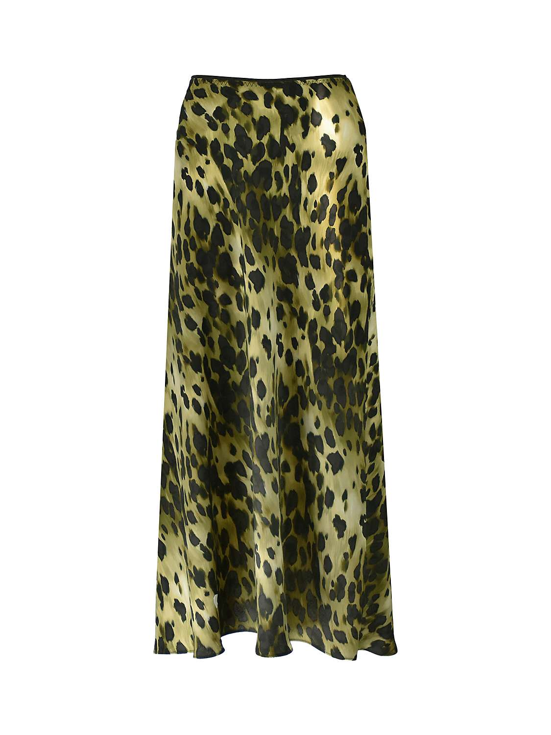 Buy Ro&Zo Soft Leopard Print Bias Cut Midi Skirt, Black/Multi Online at johnlewis.com