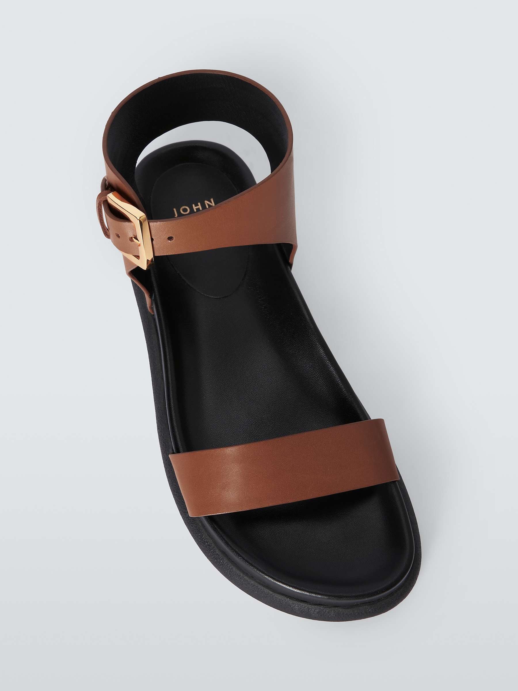 Buy John Lewis Lordie Leather Chunky Big Strap Footbed Sandals, Tan Online at johnlewis.com