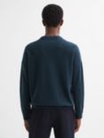 Reiss Putney Long Sleeve Crew Merino Wool Jumper, Navy