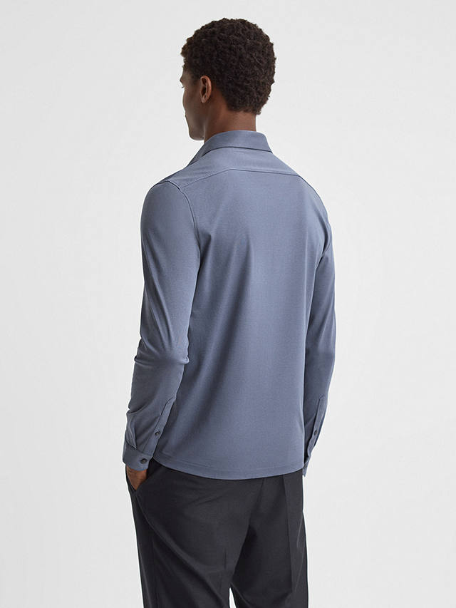 Reiss Viscount Long Sleeve Shirt, Airforce Blue