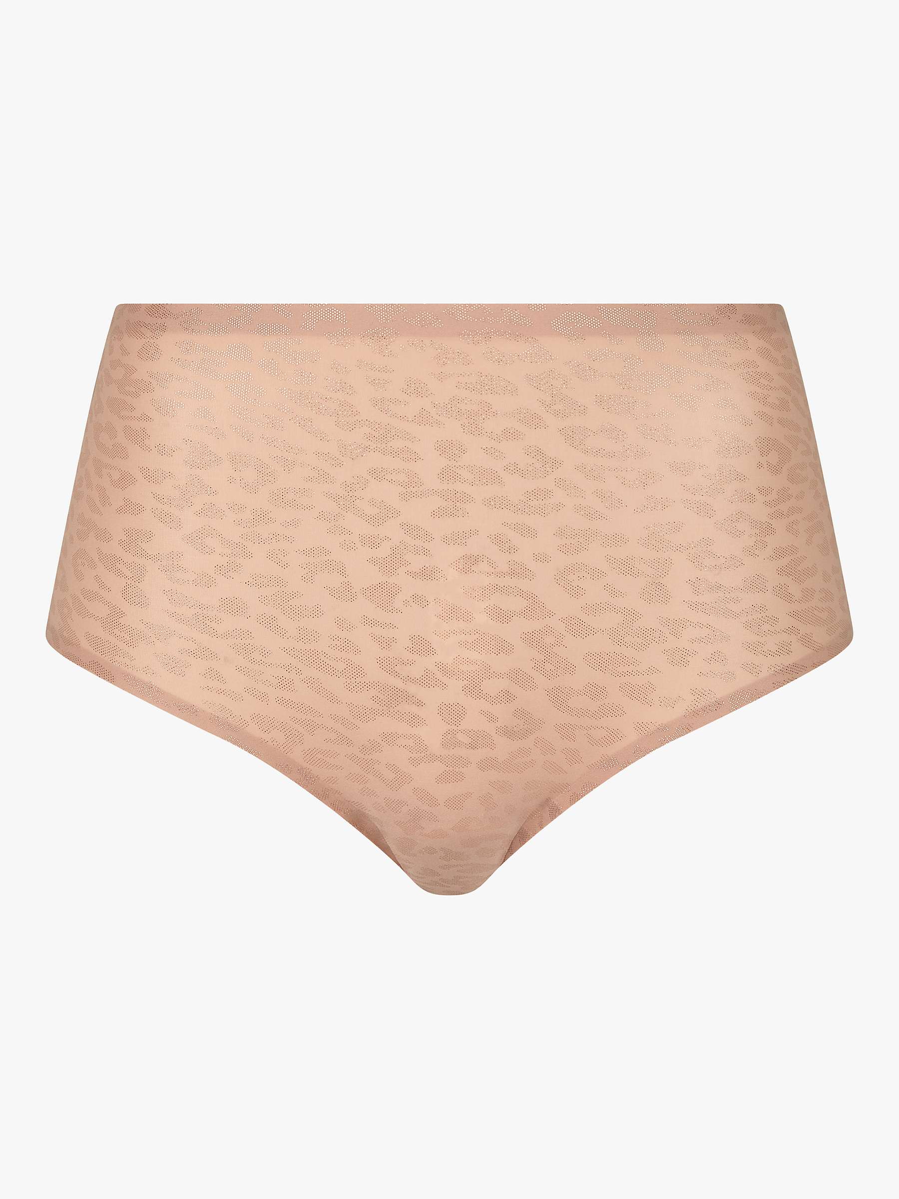 Buy Chantelle Leopard Print Soft Stretch High Waisted Knickers, Shimmer Online at johnlewis.com