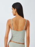 John Lewis St Tropez Striped Tankini Swim Top, Khaki/Multi