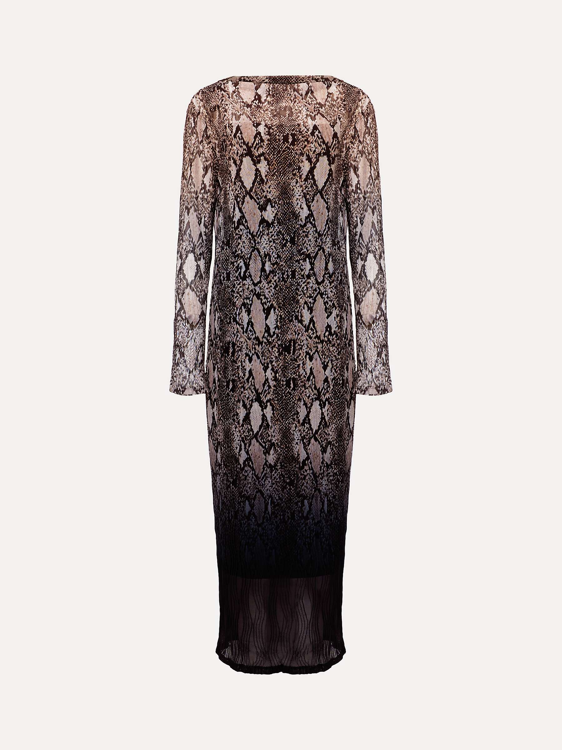 Buy Phase Eight Alix Ombre Snake Print Midi Dress, Brown/Multi Online at johnlewis.com