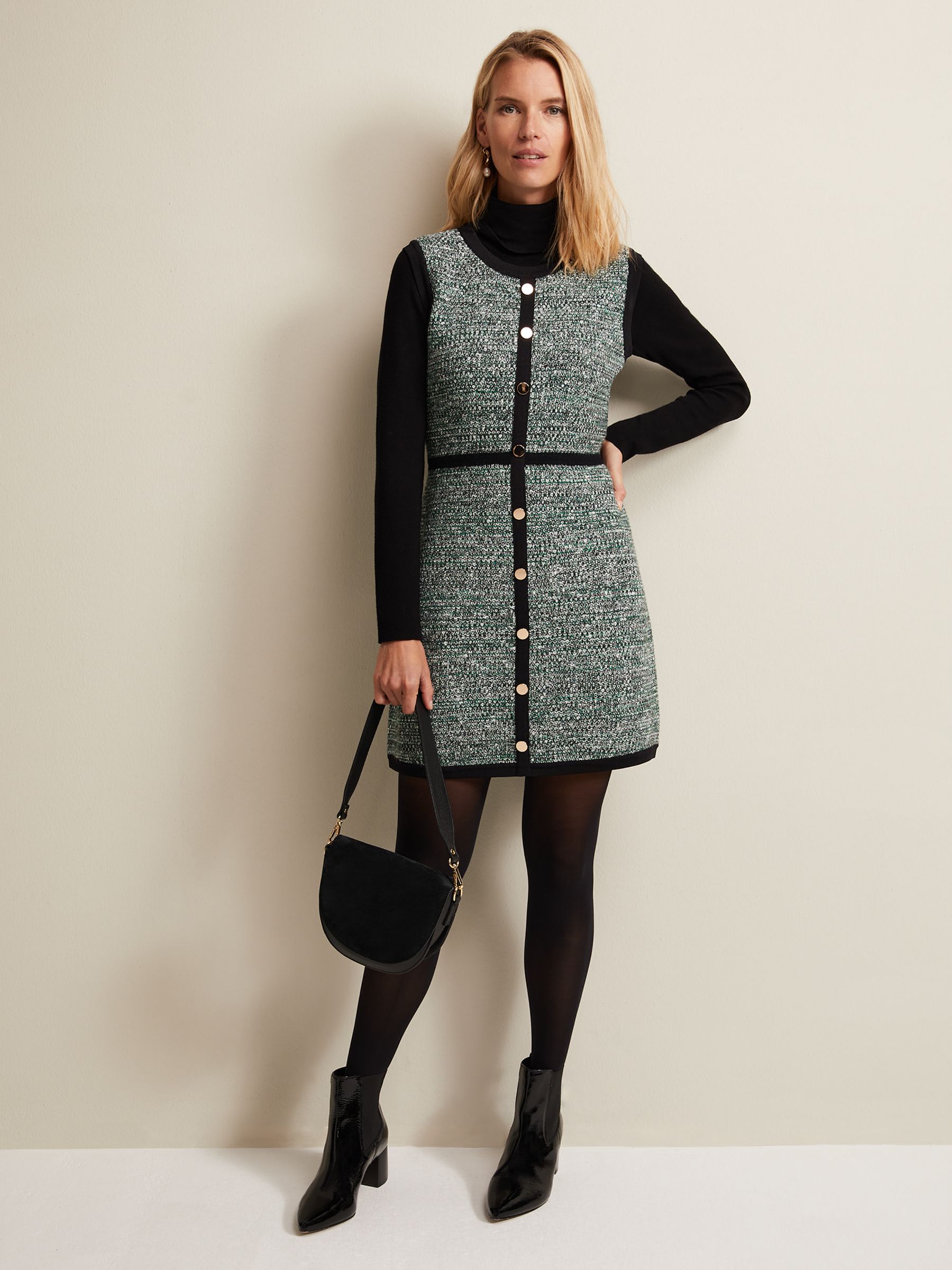 Buy Phase Eight Patsy Wool Blend Shift Dress, Multi Online at johnlewis.com
