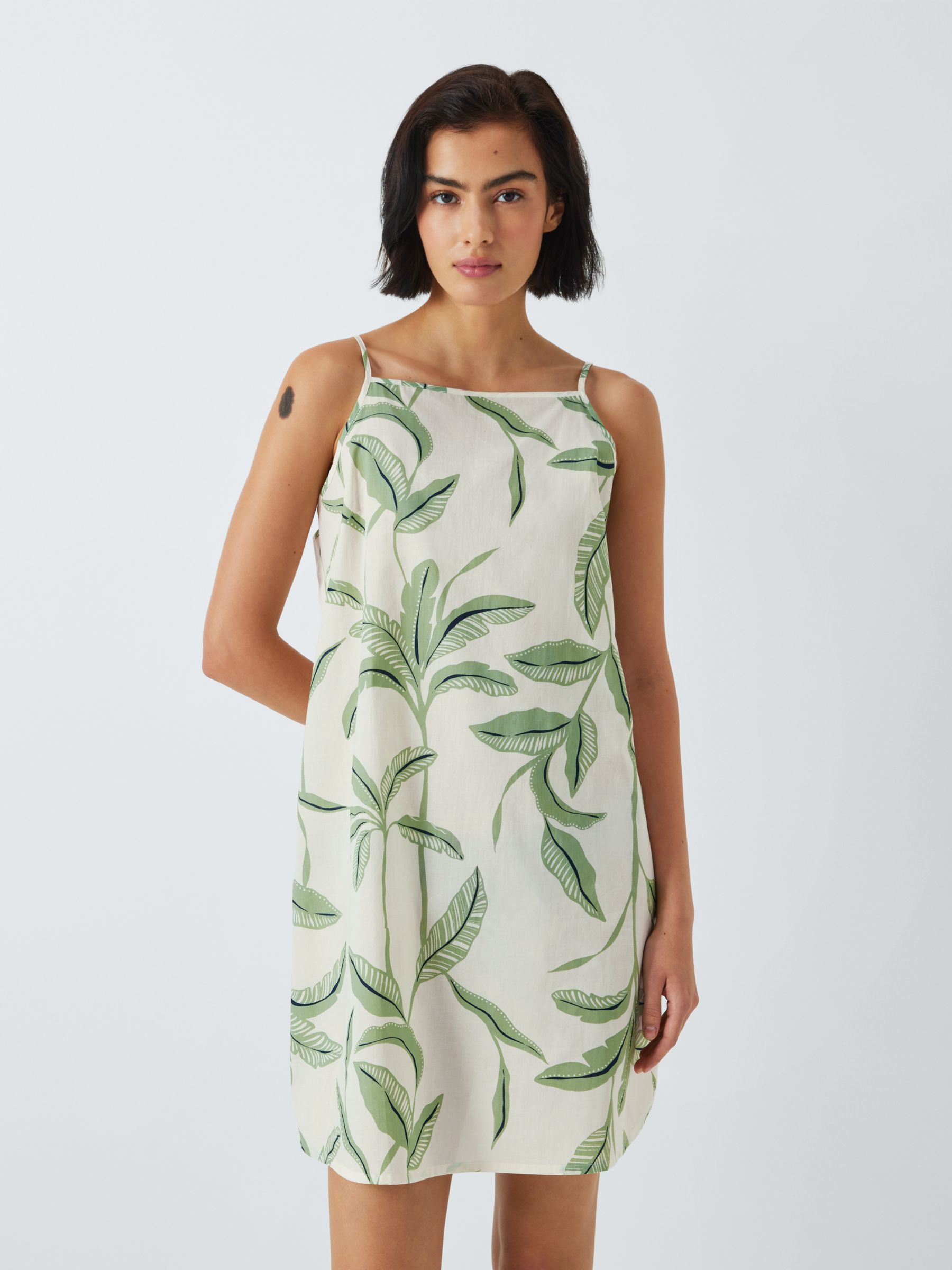 Buy John Lewis Onyx Palm Leaf Mini Chemise, Ivory Online at johnlewis.com