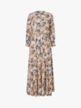 Lollys Laundry Nee Floral Print 3/4 Sleeve Maxi Dress, Multi, Multi