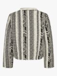 Lollys Laundry Emilia Aztec Print Cotton Jacket, Creme/Black, Creme/Black