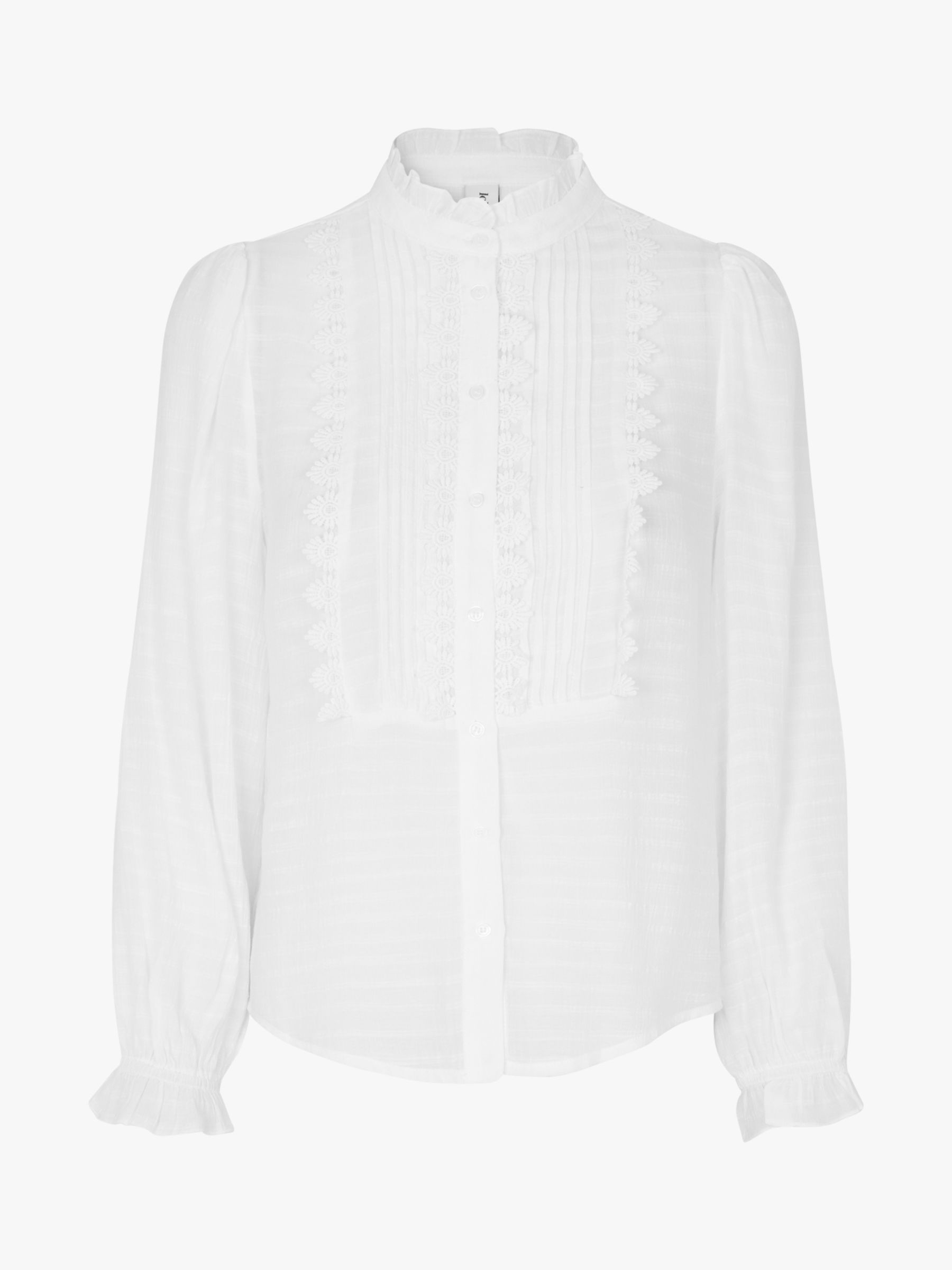Lollys Laundry Ariel Frill and Embroidery Shirt, White at John Lewis ...