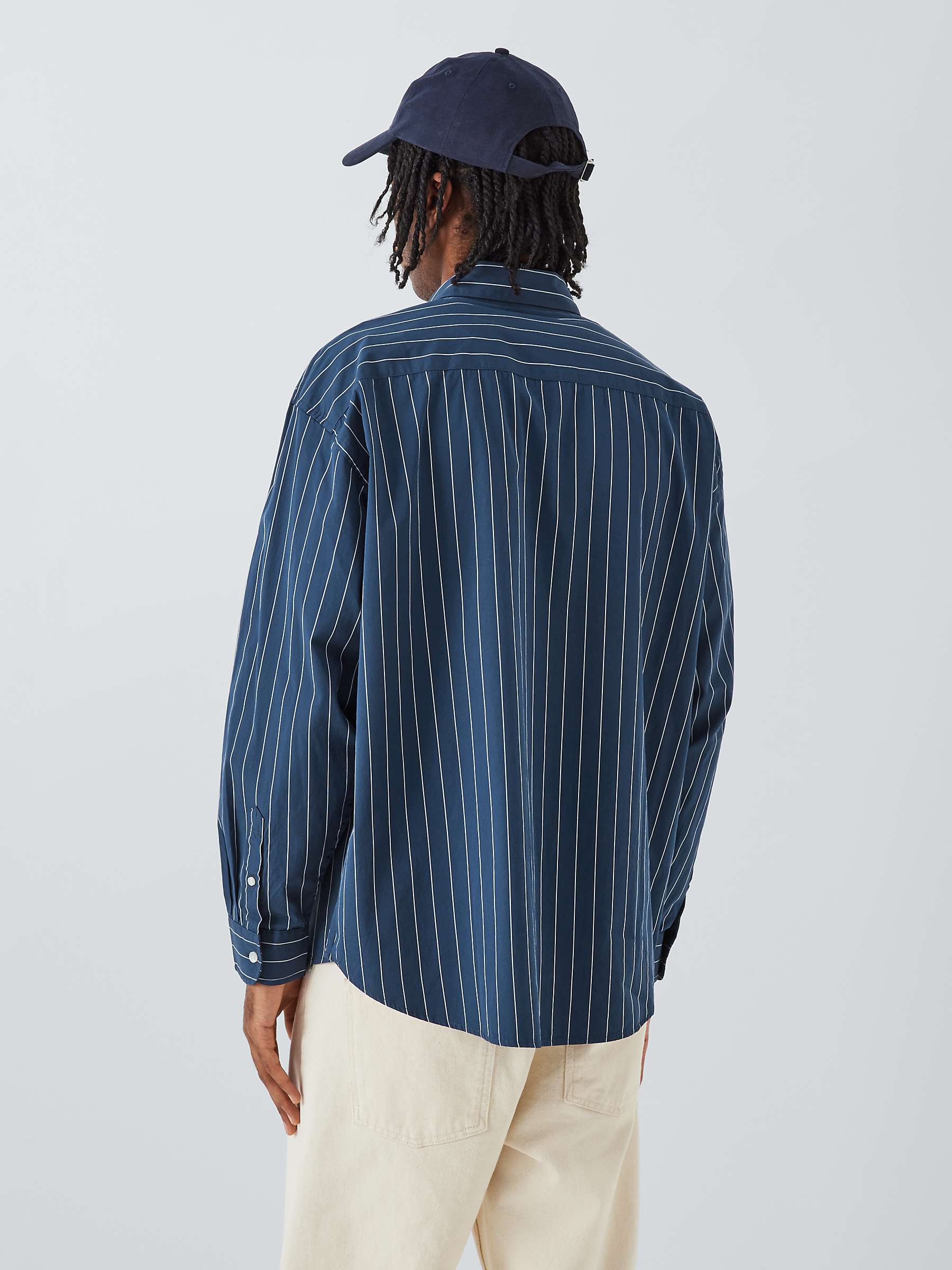 Buy Carhartt WIP Striped Cotton Poplin Shirt, Blue/White Online at johnlewis.com