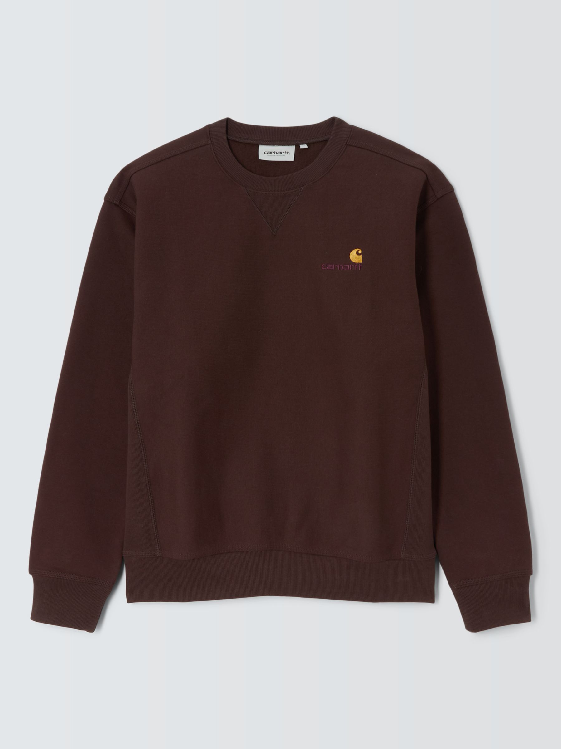 Carhartt WIP Cotton Sweatshirt, Tobacco at John Lewis & Partners