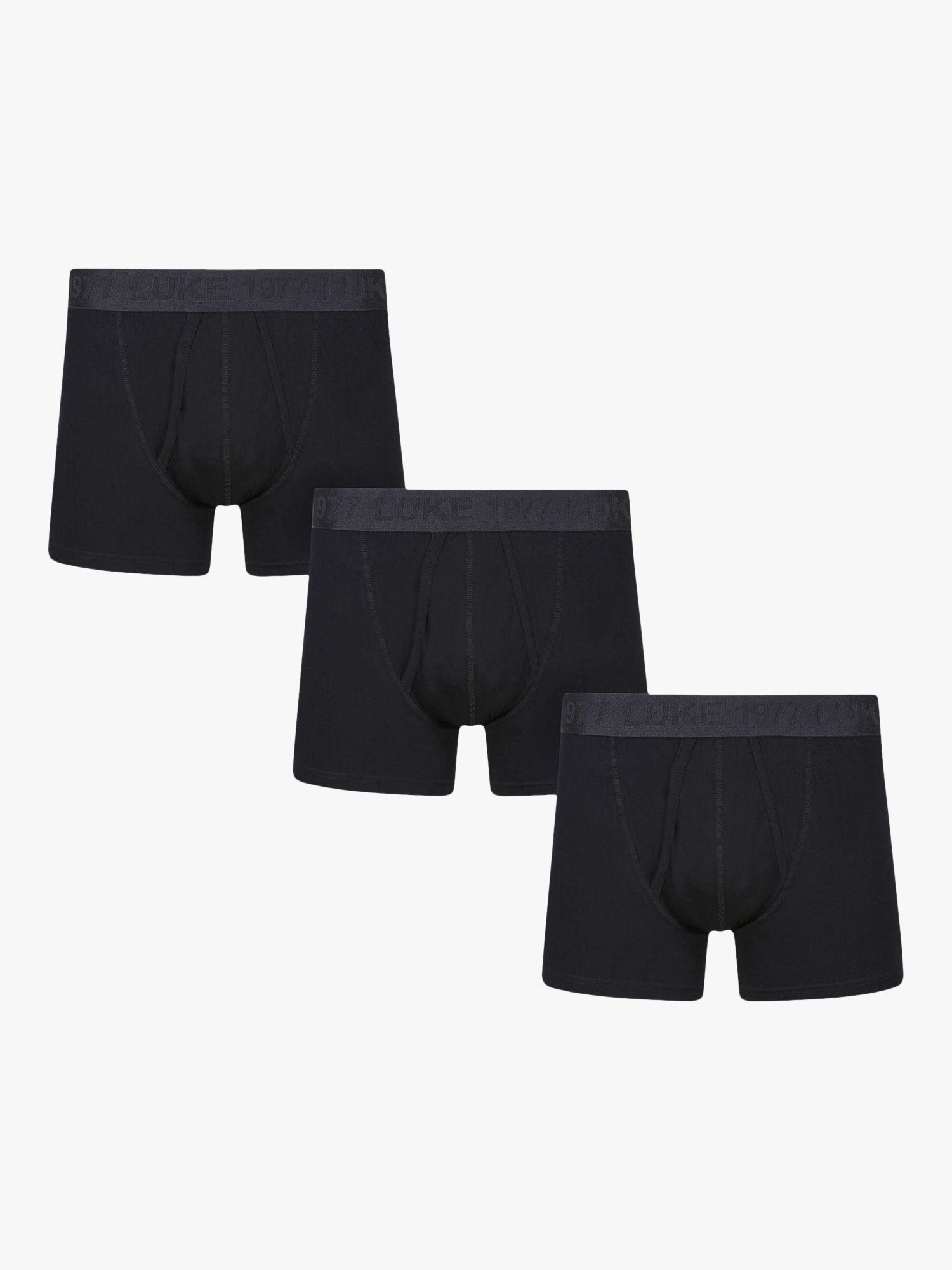 John Lewis Organic Cotton Jersey Double Button Boxers, Pack of 3