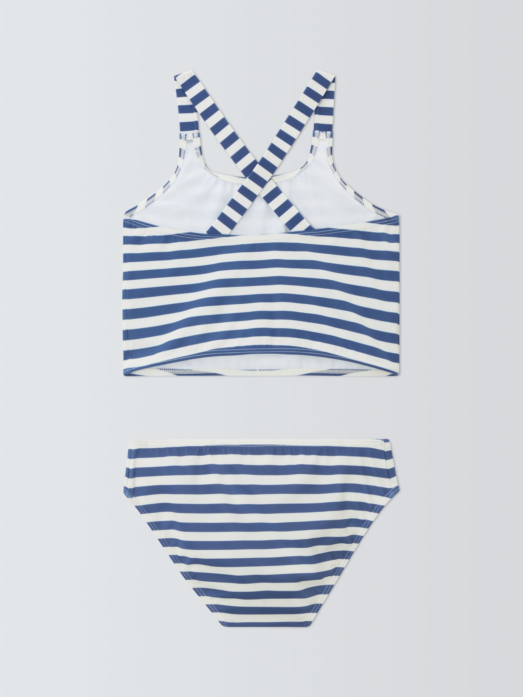 Buy John Lewis Kids' Stripe Bikini Set, Navy/White Online at johnlewis.com