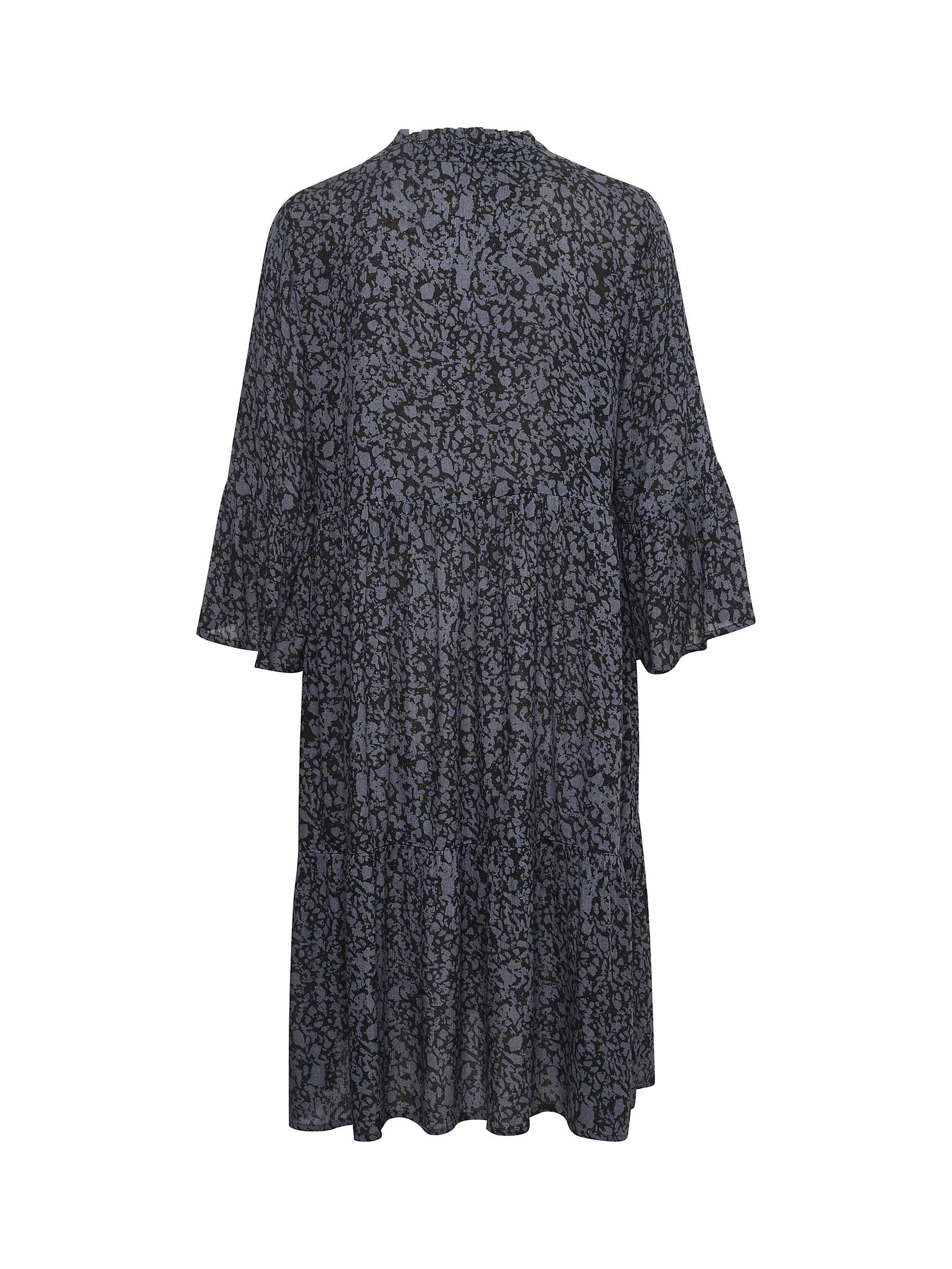 Buy KAFFE Edita Amber Tiered Dress, Black/Midnight Online at johnlewis.com