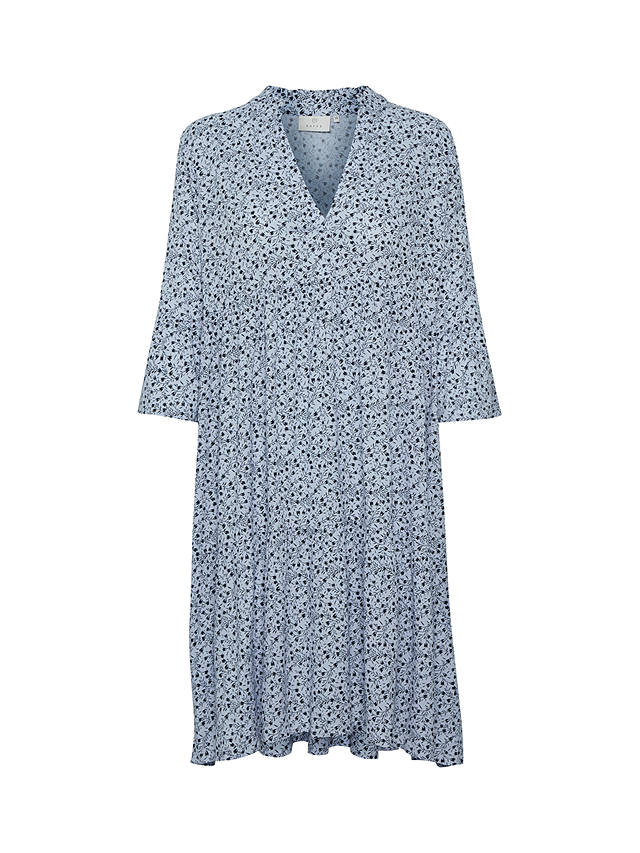 KAFFE Berna Ecovero Knee-Length Loose Fit Dress, Chambray Blue