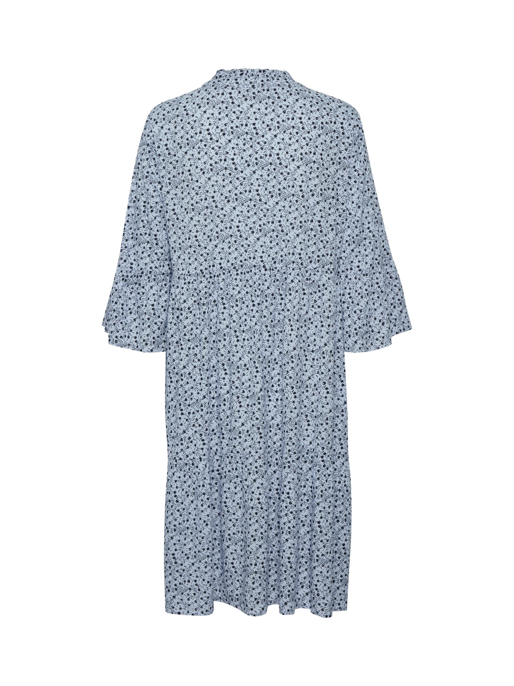 KAFFE Berna Ecovero Knee-Length Loose Fit Dress, Chambray Blue, 8