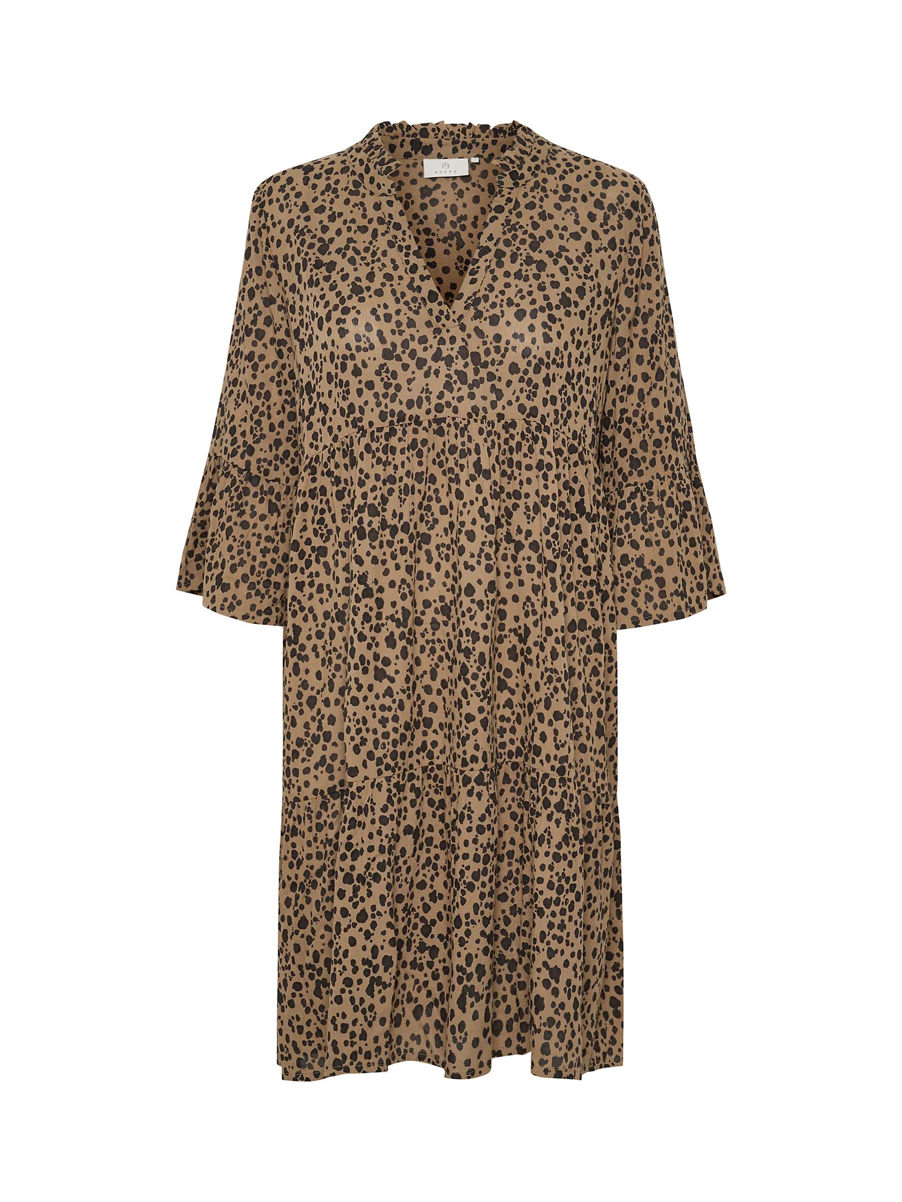 Buy KAFFE Jean Animal Print Tunic Dress, Cocoa Crème/Java Online at johnlewis.com