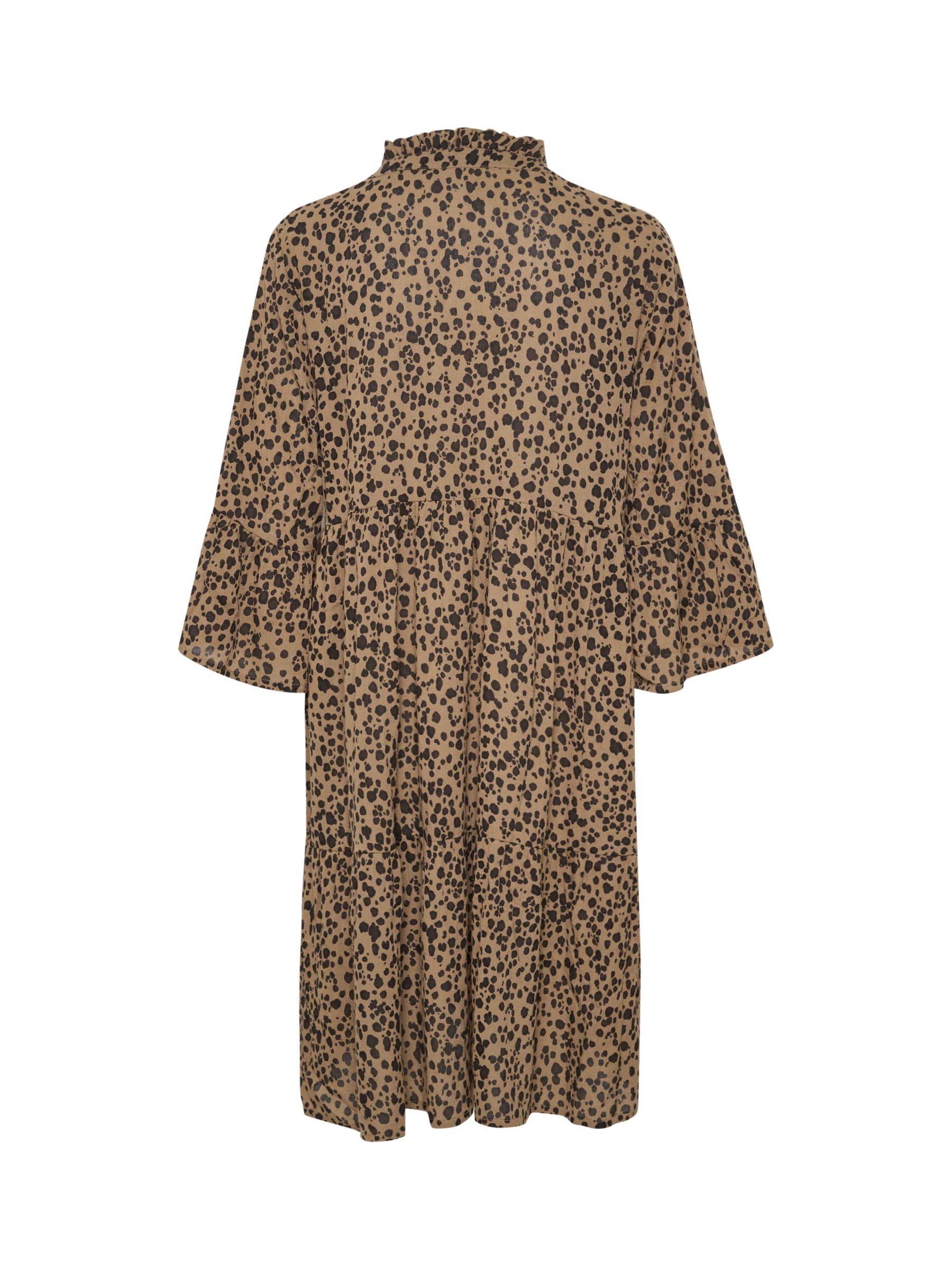 Buy KAFFE Jean Animal Print Tunic Dress, Cocoa Crème/Java Online at johnlewis.com