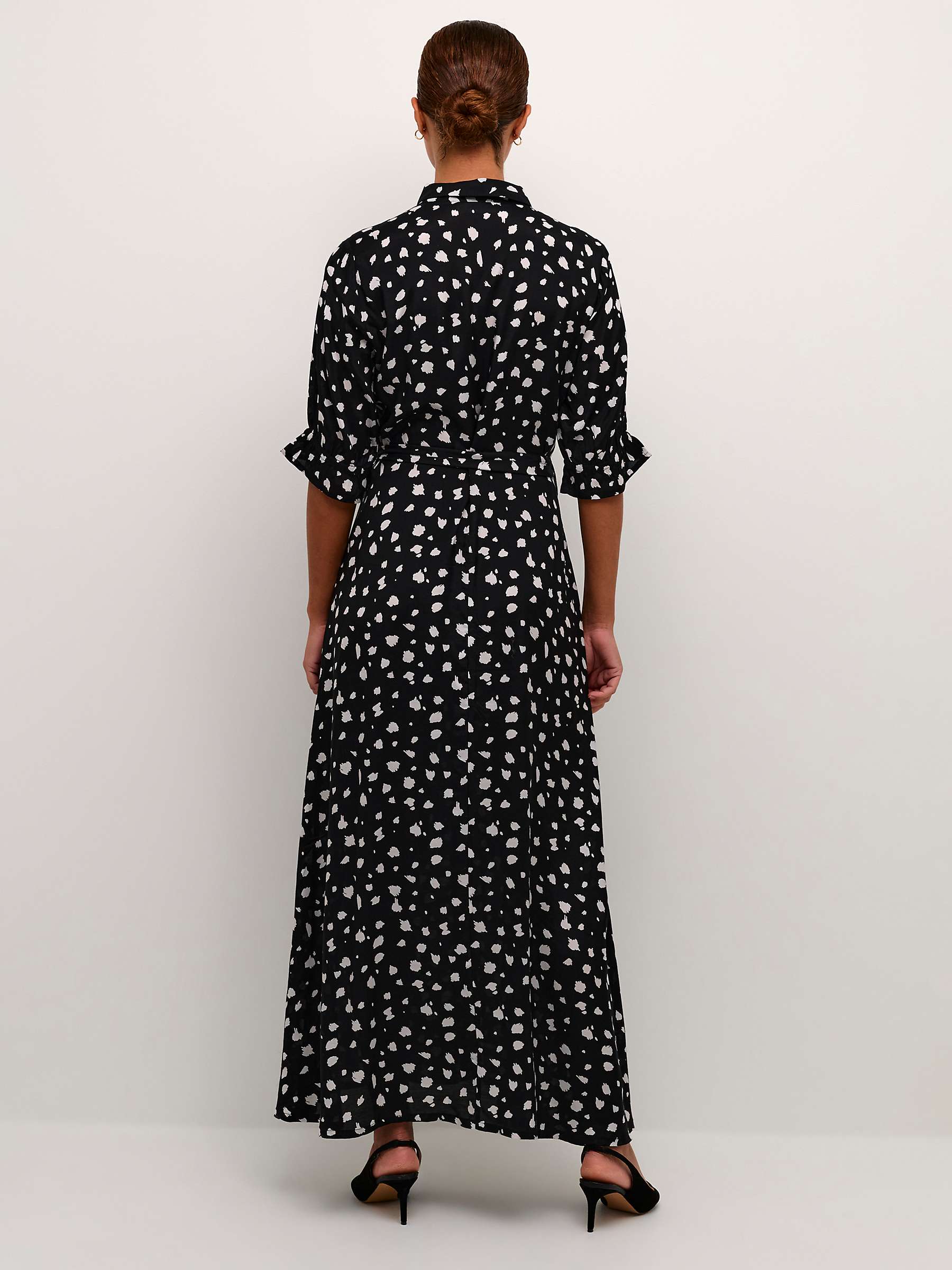 Buy KAFFE Velana Shirt Maxi Dress, Black/White Online at johnlewis.com